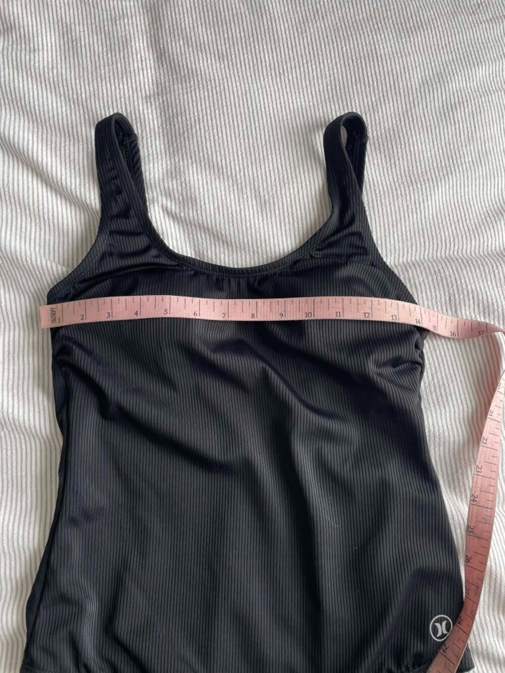 Hurley Ribbed Scoop Back One Piece Black Medium - Picture 8 of 10